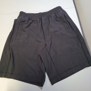 Lululemon Mens Size M Black Stretch Training Shorts Comfy Gym Athletic Workout